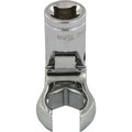 Dynamic Tools 3/8"Dr Metric 15mm Flex Head, Crow Foot Flare Nut Socket, Chrome D008765